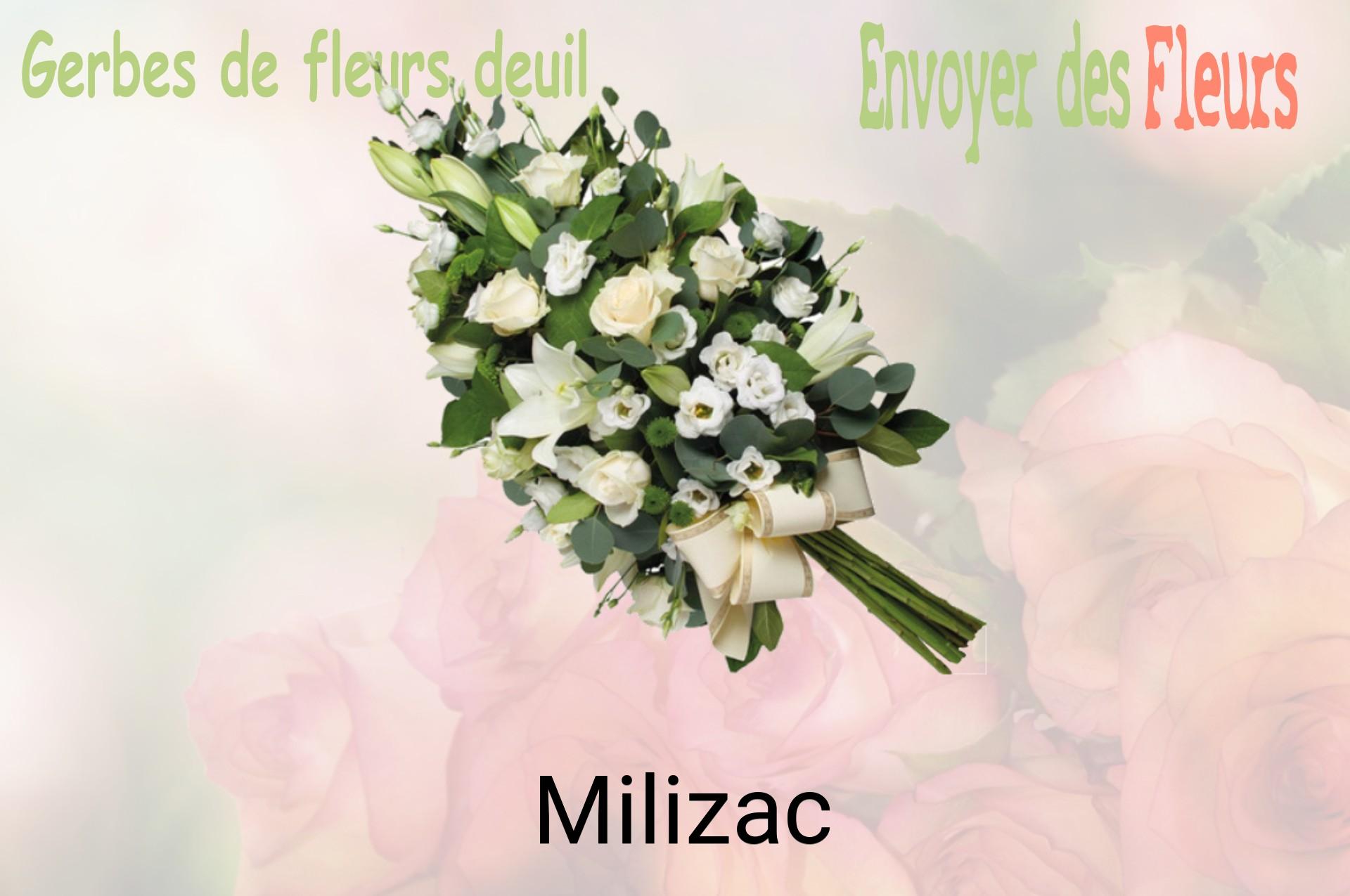 Gerbe de fleurs de deuil livrée à Milizac